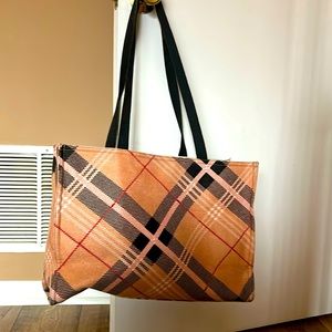 Spartina large tartan tote.